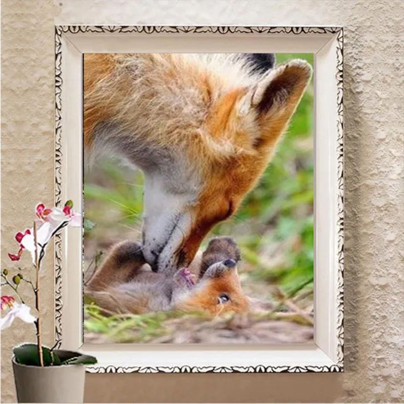 FIYO Diamond Painting Set mit Tiermotiv, DIY Malerei für Wanddekoration, mehrfarbig, B/H: 20 x 30 cm - Bild 1