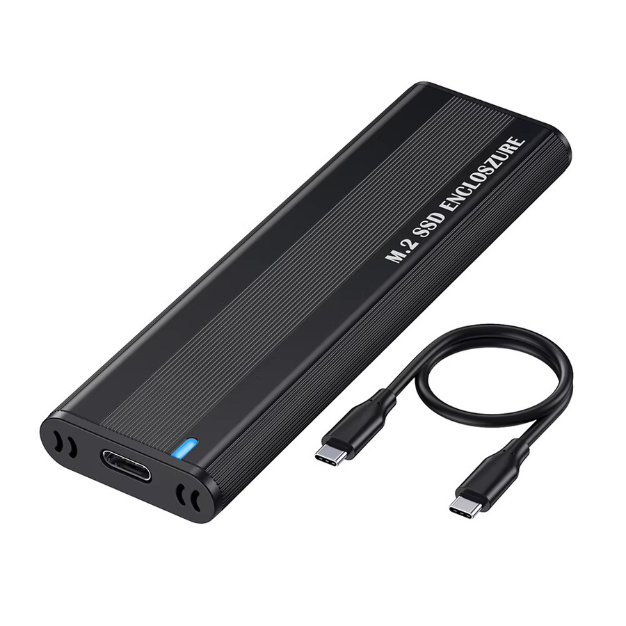 VODOOL Dual-Protokoll M.2 NVMe SSD-Gehäuse 10Gbps, werkzeugloser M.2 NVMe SSD-Adapter in Schwarz - Bild 2