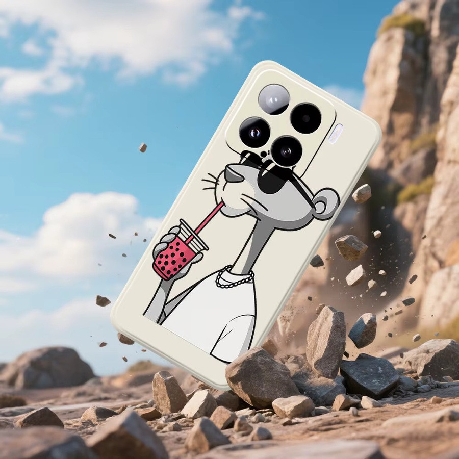Xiaomi Silikon Handyhülle mit Cartoon Leopard Print für Mi 15 Ultra, Mi 14T, 13T, 11T Pro und Mi 13T Pro - Bild 1