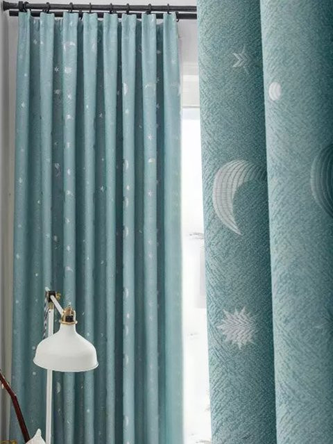 CENTURyMiG Vorhang mit Sternen-Design in Blau, blickdicht, minimalistisch für Kinderzimmer und Schlafzimmer - Bild 1