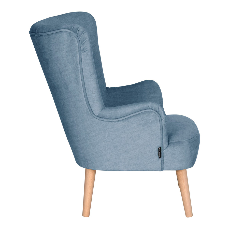 Max Winzer Kindersessel Star in Blau mit Buchenholz und Polsterung im skandinavischen Design, B/T/H: 59,0 x 65,0 x 73,0 cm - Bild 2