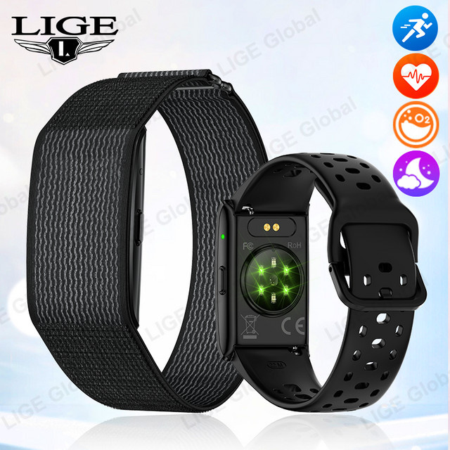 LIGE Smartwatch GPS-Sport-Tracker mit KI-Gesundheitsüberwachung und Blutdruckmessung, Schwarz, Unisex - Bild 1