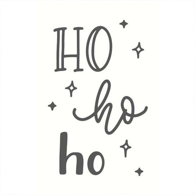 May&Berry Stempel Ho ho ho weiß B: 5,5 cm, H: 3,5 cm - Bild 1