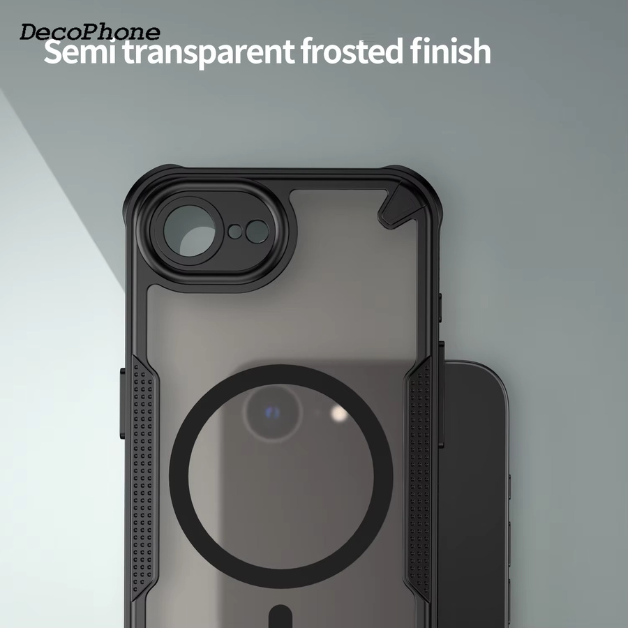 DecoPhone Matte Schutzhülle für iPhone 17e und 16e in Schwarz, Transluzente Hautfreundliche Rückseiten-Hülle - Bild 5