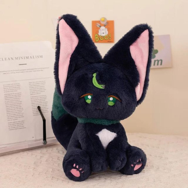 Kidsly Genshin Impact Xiao Katze Plüschtier, schwarz, 25cm - Bild 1