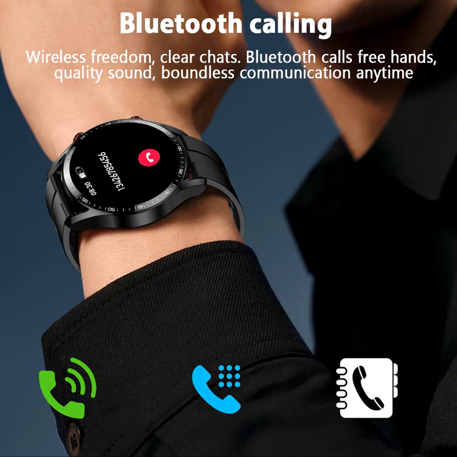 ChiBear Smartwatch, Edelstahl, Schwarz, Herren - Bild 4