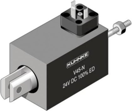 Kendrion Hubmagnet V45-N-24V DC in Schwarz mit 12 N und 35 N Kraft - Bild 1