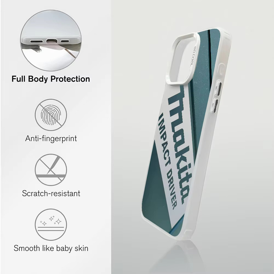 Fashion Cool-M-Makitas Tool Handyhülle für Apple iPhone 16 15 14 13 12 11 Pro Max Plus in Mehrfarbig Aurora Laser Design, stoßfeste Schutzhülle - Bild 2