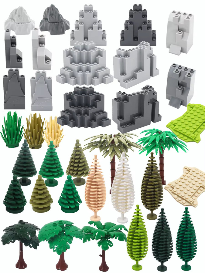 BRICKPANDA MOC Steinbaukasten für Felsberge und Mauern, Natur, Kunststoff - Bild 1