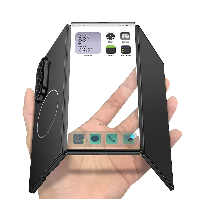 Ultradünne MagSafe Magnethülle für Samsung Galaxy Z Tri-Fold mit mattem Hard PC Gehäuse und 9H Klarglas-Displayschutzfolie in Transparent, Grün oder Schwarz - Bild 1
