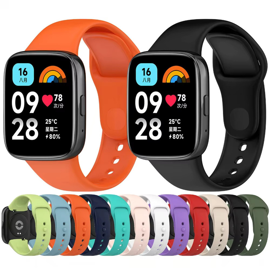 Xiaomi Uhrenarmband Silikon, Schwarz, Redmi Watch 3, Redmi Watch 3 Active - Bild 3