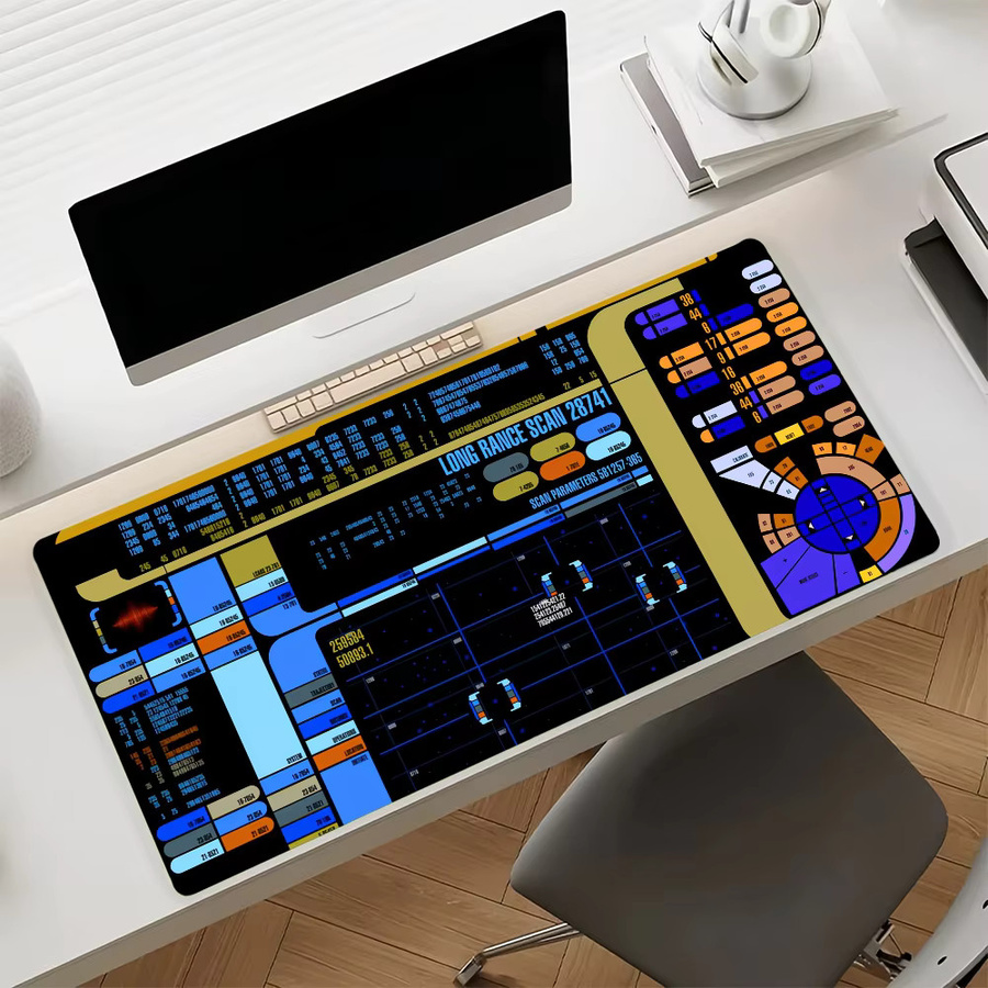 S-Star T-Trek Mauspad XXL Schreibtischunterlage Multicolor rutschfest für PC und Laptop - Bild 6