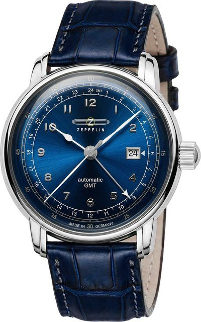 Zeppelin Armbanduhr Automatik, Edelstahl, Blau, 43 mm, Herren - Bild 1