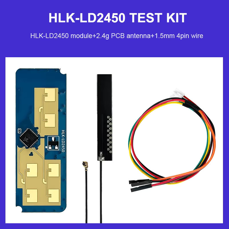 bibikoo LD2450 Radar Sensor Modul für menschliches Körper Motion Tracking und Flugbahn-Erkennung in Blau, Reichweite 8m - Bild 2