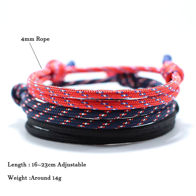 Noter Armband-Set, geflochten, Regenschirm-Seil, Herren, Bunt - Bild 3