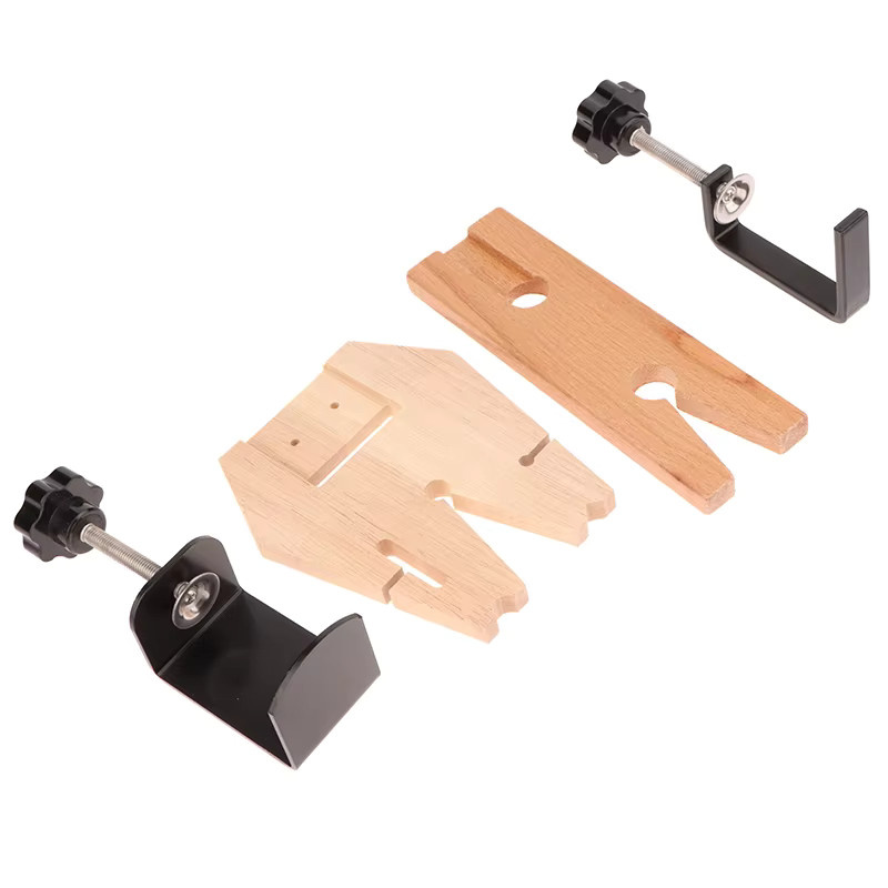 JETTING Werkbank-Spannklammer mit V-Nut als verstellbarer Befestigungsclip für Holzarbeitstisch und Schmuckarbeiten, 1 Set - Bild 2