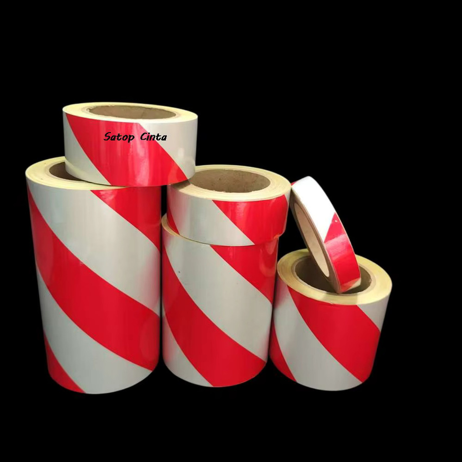 Selbstklebender Twill-Reflektorstreifen in Weiß-Rot, wasserfestes reflektierendes Warnband für Autos, erhältlich in Breiten von 5 cm, 10 cm, 15 cm oder 20 cm und einer Länge von 5 m - Bild 3