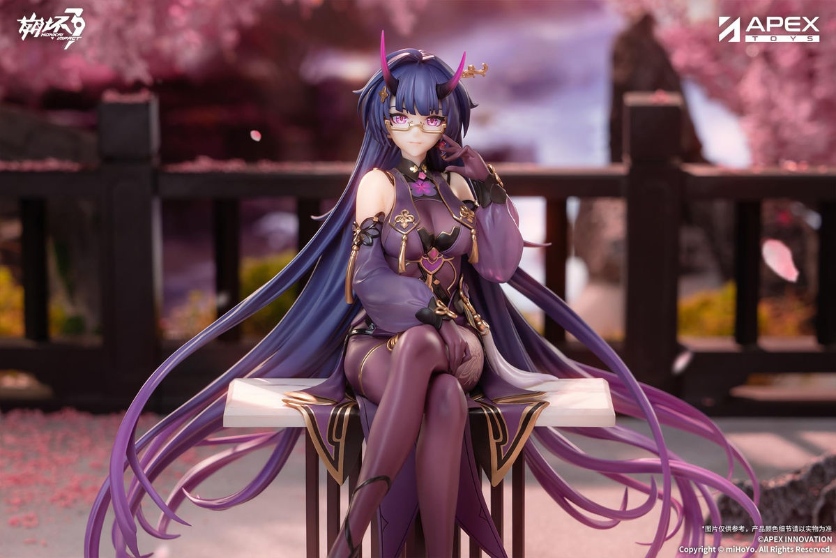 APEX Honkai Impact 3rd Raiden Mei Herrscher der Blitz Lente Nacht Regen Figur Ver. 1/7 in Lila aus PVC und ABS - Bild 5
