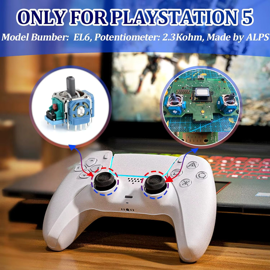 ALPS 3D-Joystick Ersatzteil für PS5-Gamepads der Sony PlayStation 5 - Bild 3