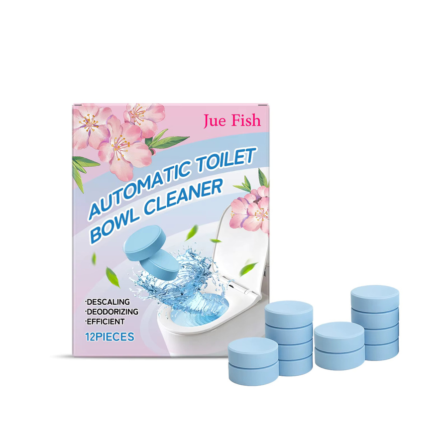 Jue-Fish Toilettenreinigungs-Brausetabletten gegen gelbe Harnskalaflecken und Gerüche in Blau - Bild 2