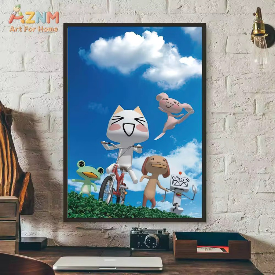 Kayou Cartoon Inoue Toro DIY-Poster, selbstklebend, wasserfest, mehrfarbig, rechteckig - Bild 3