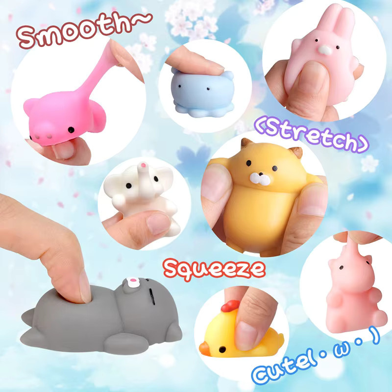 50-5 Stück Kawaii Squishies Mochi Tier-Squishy-Spielzeug, Antistress-Bälle, Quetschspielzeug - Bild 2