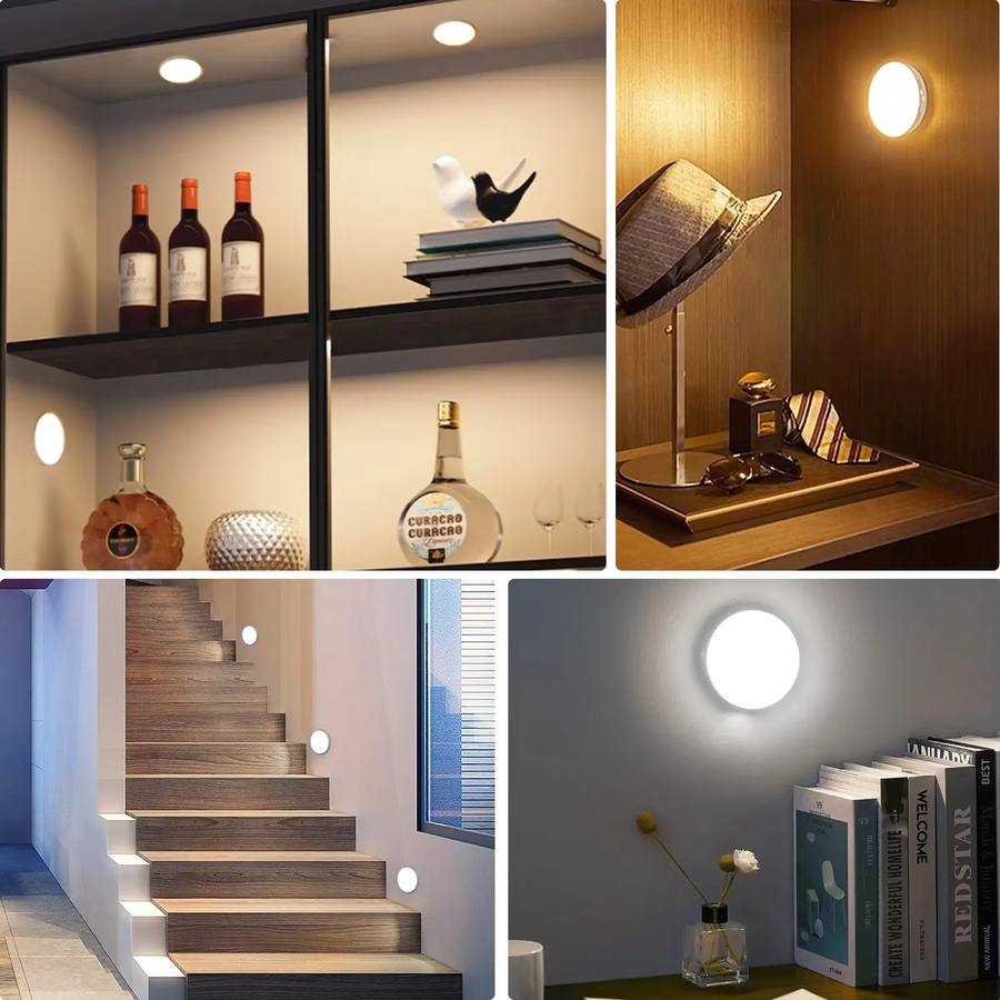 RTONTR LED-Nachtlicht mit intelligenter Körpersensorik, digitalem Sensorkopf und magnetischer Befestigung, kabellose augenschonende Nachtlampe - Bild 4