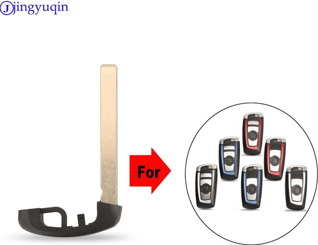 Jingyuqin Remote Blank Key mit Uucut Blade für BMW F3 5 7 Serie X5 X6 F20 F22 F30 CAS4 CAS4+ FEM BDC Proximity Schlüssel in Schwarz - Bild 1