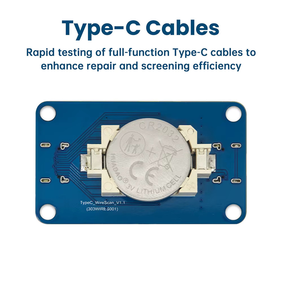 Gaqqee USB-C Datenkabel-Tester Typ C zu Typ C Durchgangsprüfer für 24-Pin Schnellladekabel in Blau - Bild 4
