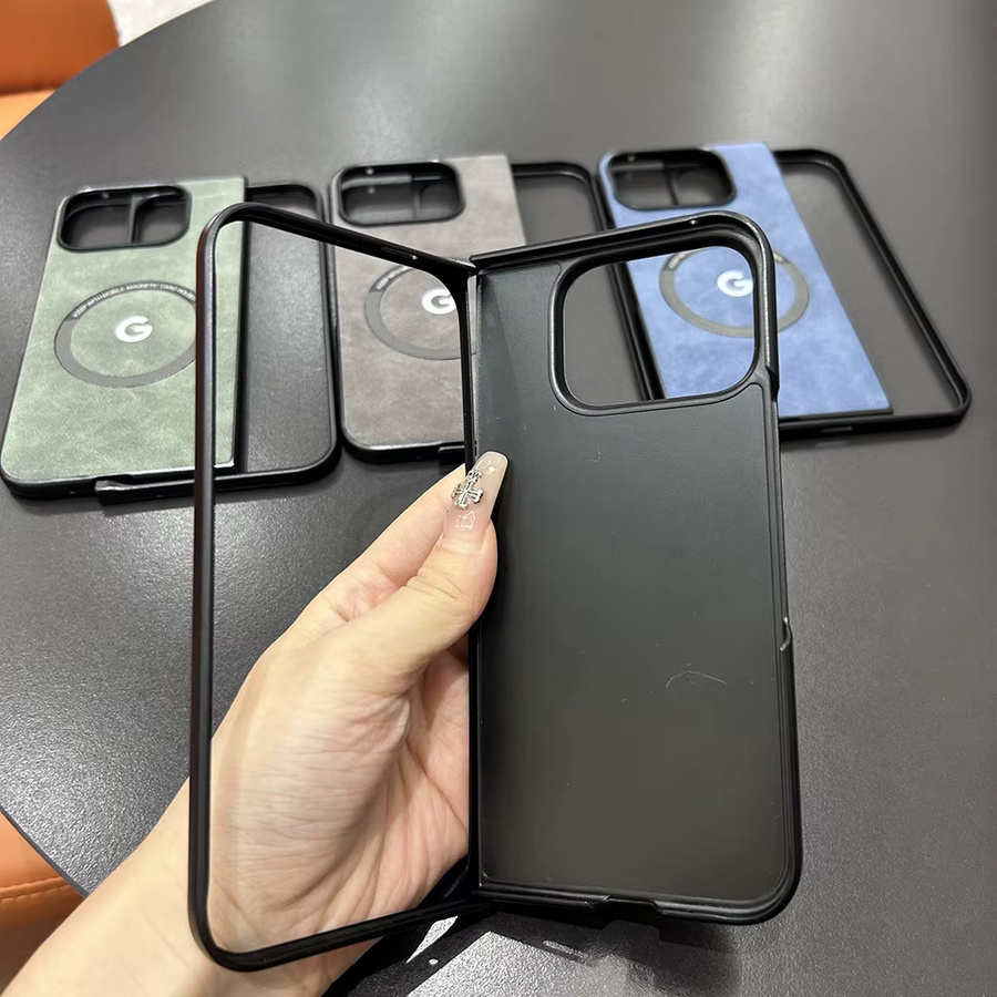 Rockever Leder-Schutzhülle mit MagSafe für Google Pixel 9 Pro und Pixel Fold 2, Schwarz - Bild 3