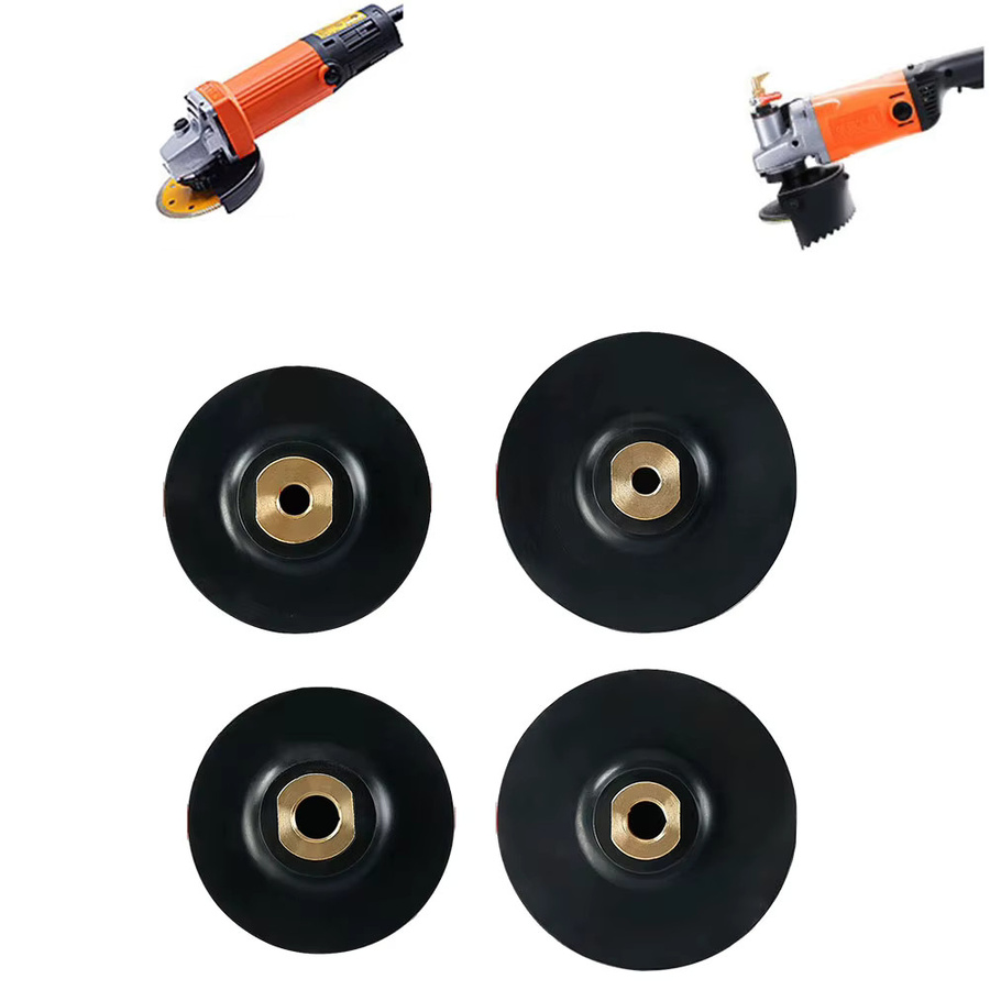 Vibratite Gummi Stützteller in Schwarz mit M10 für M14 Gewinde für Winkelschleifer und Polierpads - Bild 2