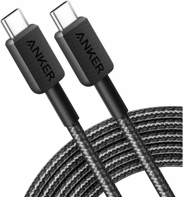 Anker 322 USB-C auf USB-C Daten- und Ladekabel, 60W, Schwarz, Länge: 1,8 m - Bild 2