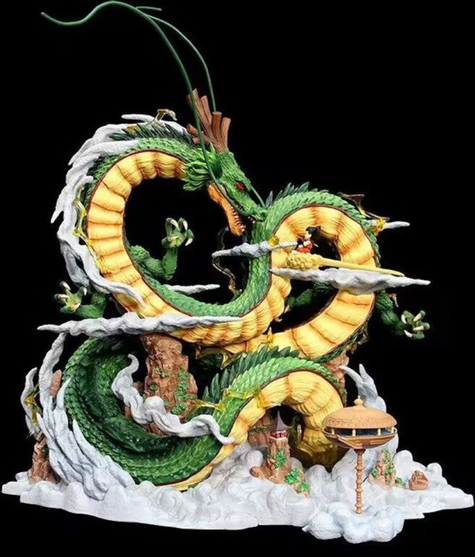 Bandai Dragon Ball Z Anime Sammelfiguren Set mit Shenron und Kind Goku aus Kunststoff, mehrfarbig, Höhe: 20,5 cm - Bild 1