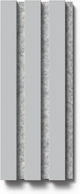 Denpanels Akustikpaneel mit Muster in Weiß Matt und grauem Filz, Breite: 29,5 cm, Höhe: 15 cm - Bild 1