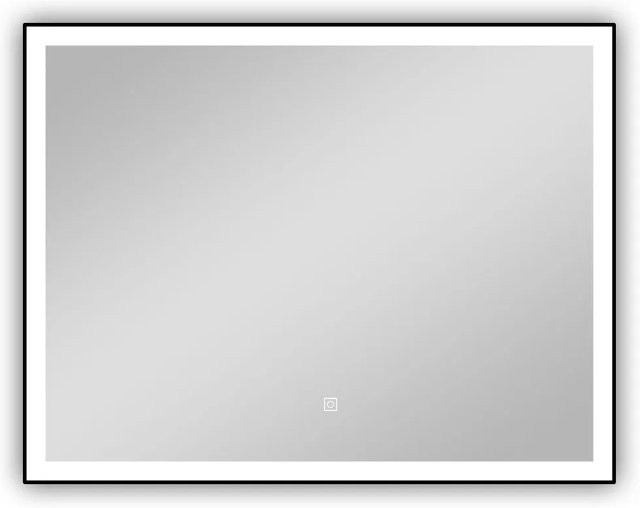 Duschparadies LED Badspiegel mit schwarzem Rahmen, B/H: 70 x 50 cm, dimmbar mit 3 Lichtfarben und Memory-Touch-Funktion - Bild 1
