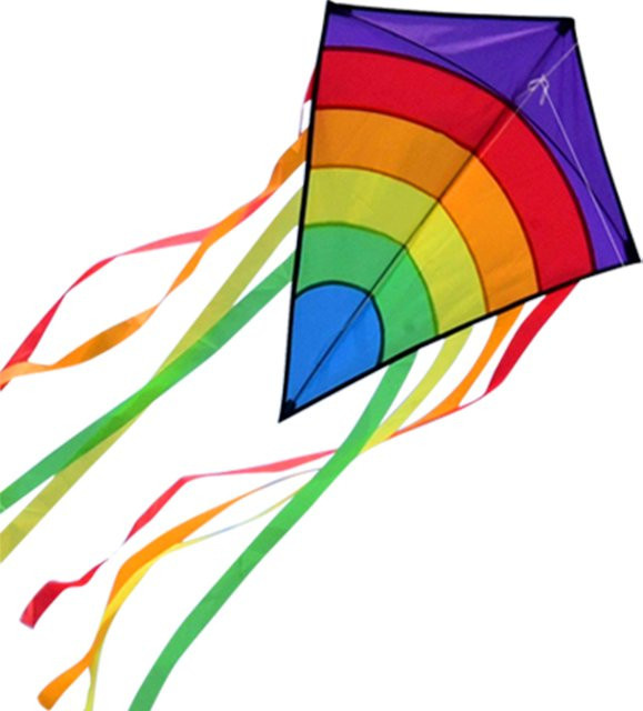 The Kite Factory Rainbow Diamond Kite Outdoor Flying Toy Bunt / Mehrfarbig - Bild 1