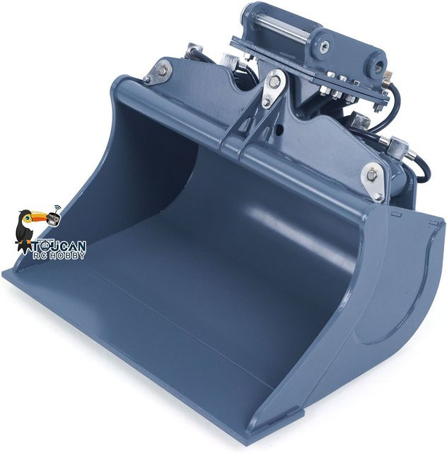 TOUCAN RC HOBBY Schräger Breiter Schaufelbagger, ferngesteuerter Hydraulikbagger, 1:14, Metall, Grau - Bild 1
