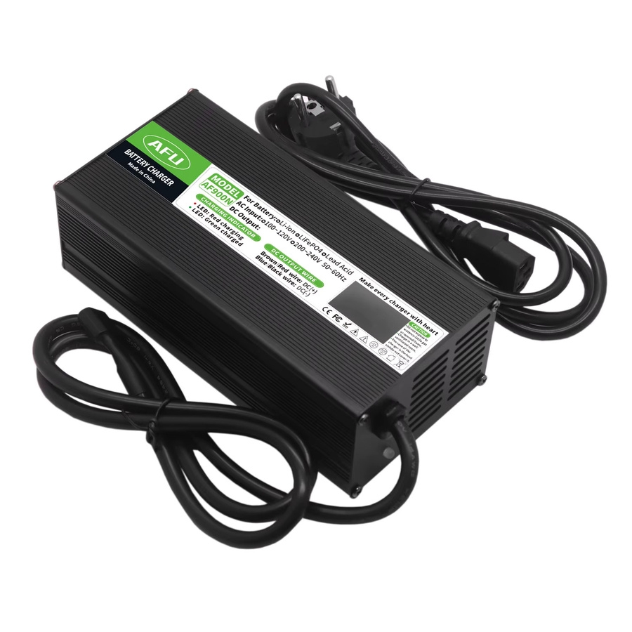AFU Lithium-Ionen-Batterieladegerät 84V 10A für 72V 74V 20S Akkus, Smart-Schnellladegerät mit Display in Schwarz - Bild 6