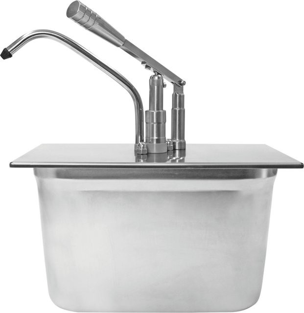 Schneider Parto GN-Aufsatz Hebeldosierspender aus Edelstahl, Farbe: Silber, B/T/H: 33 x 16,5 x 38 cm, GN 1/3 - Bild 1