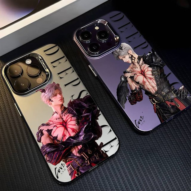Sylus Love And Deepspace Handyhülle für iPhone 11 bis iPhone 17 Pro Max, Aurora Funda mit Laser-Effekt und mattem Metallic-Finish, mehrfarbig - Bild 1