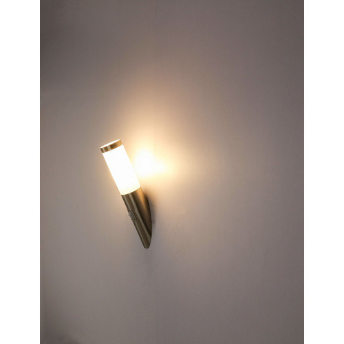 GLOBO LIGHTING Außenleuchte mit Bewegungsmelder in Silberfarben, 8,5 W, LED, IP44, Wandleuchte aus Edelstahl und Stahl - Bild 2
