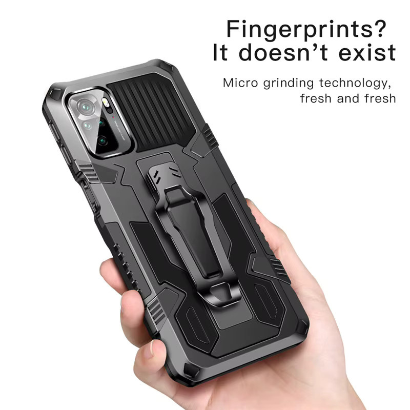 Stoßfeste Schutzhülle mit Gürtelclip für Xiaomi Poco X3 X4 X5 Pro 5G in Grün - Bild 3