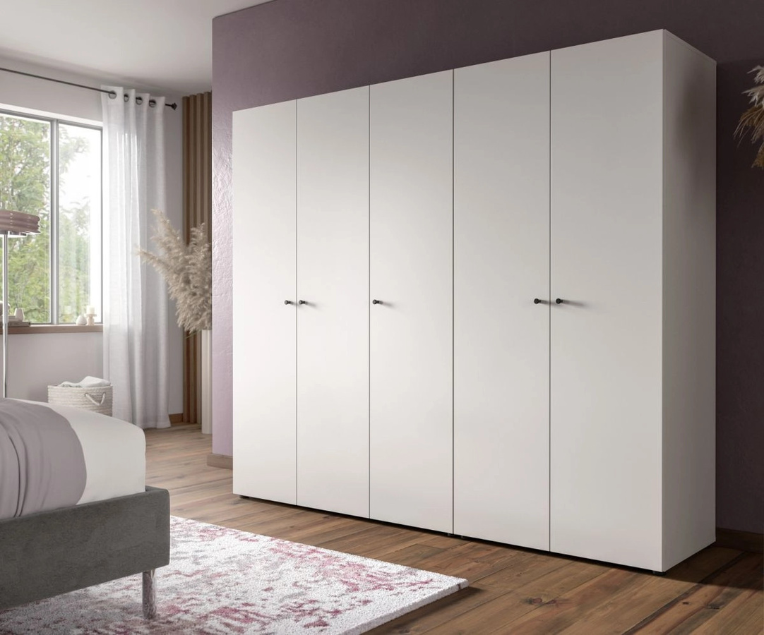 3-türiger Kleiderschrank Carter in Weiß mit Innenausstattung, Breite: 120 cm, Höhe: 176 cm - Bild 3