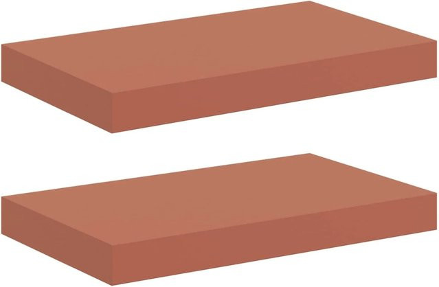 vidaXL Wandregal Set aus Holzwerkstoff in Rot, 2 Stück, B: 40 cm, T: 23,5 cm, H: 4 cm - Bild 1