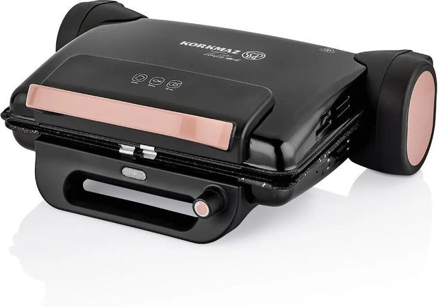 Korkmaz Tostema Midi Multigrill und Toaster in Schwarz mit 1800W und herausnehmbaren Platten - Bild 1