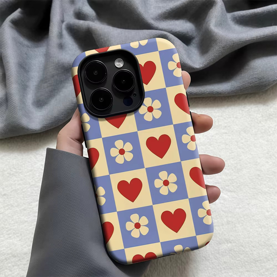 Heart & Bloom Robuste Handyhülle für iPhone 17 16 15 14 13 Pro Max Plus mit Magnetfunktion und Doppelschicht-Schutz, Multicolour - Bild 2