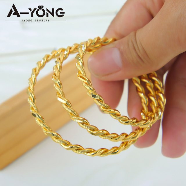 A-YONG AYONG JEWELRY Kinder-Armband, goldfarben, Twist-Seil - Bild 1
