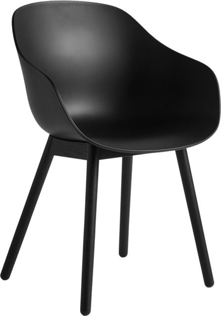 HAY About A Chair AAC 212 mit Armlehnen in Schwarz mit Holzgestell und mattem Finish - Bild 1
