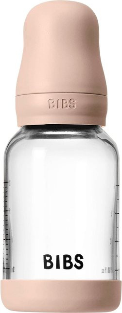 BIBS Babyflasche aus Glas mit Silikon Sauger, transparent, 120 ml - Bild 1