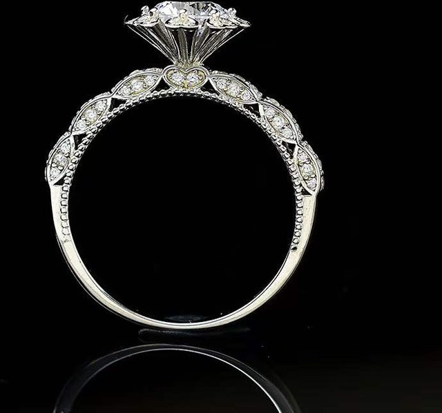 Ring 925 Silber, Weiß, Diamant, Damen - Bild 1